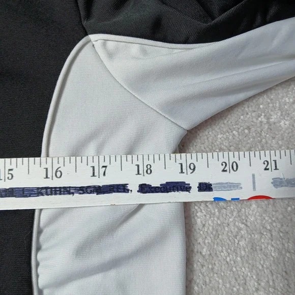 Womens Puma Long Sleeve Athletic Coat Small Black & White Old School Full Zip - Picture 7 of 13